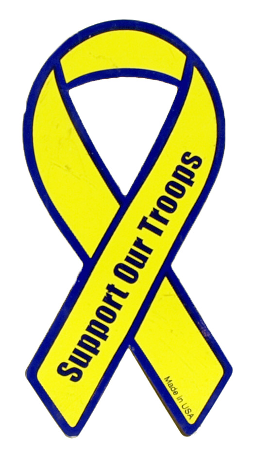 ''4'''' Support Our Troops MAGNET - Yellow''