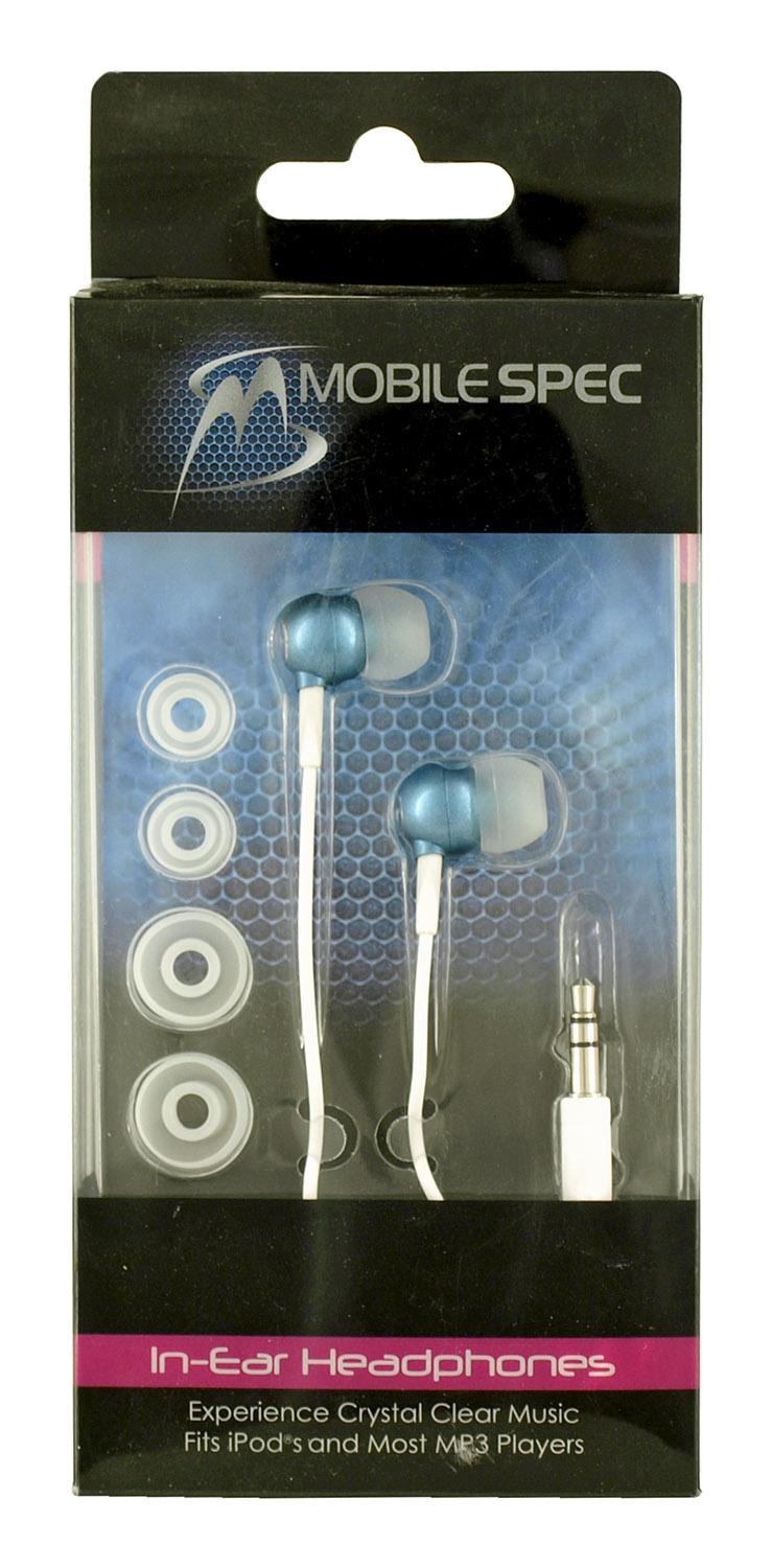 MobileSpec In-Ear HEADPHONES - Blue