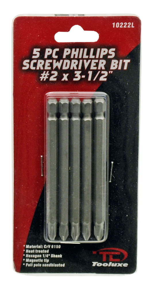 40 2" TOOLUXE #2 PHILLIPS SCREW BITS MAGNETIC TIPS 