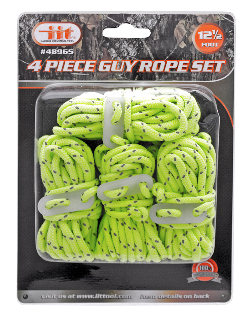4-pc. 12.5' Neon Guy Rope Set
