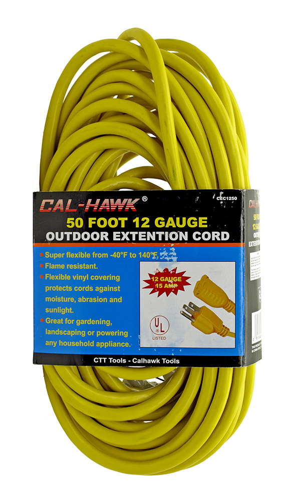50' 12 Gauge Outdoor Extension Cord