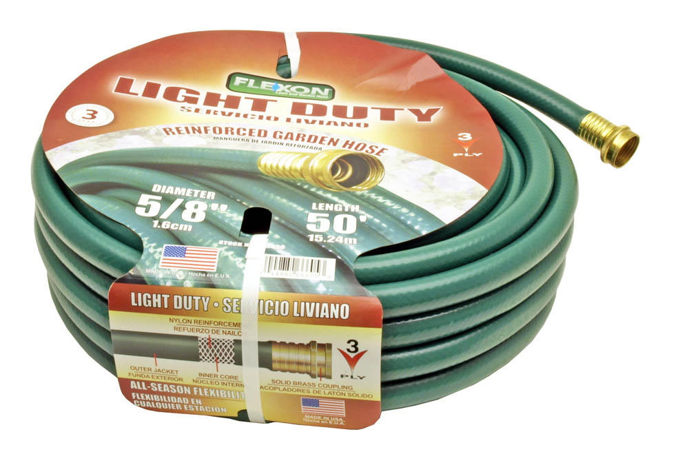 5/8" x 50' Flexon Light Duty Garden Water Hose