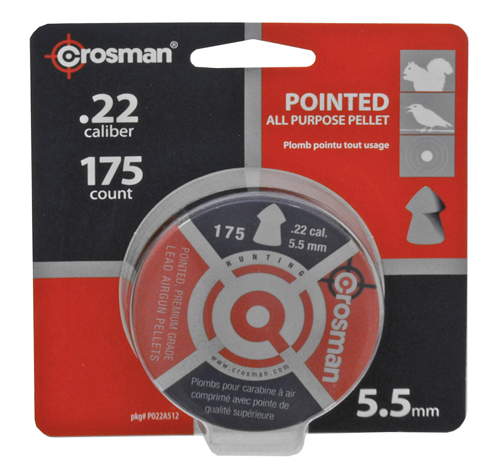 175-pc. Crosman Premier 5.5mm .22 Caliber Pointed All Purpose Pellet