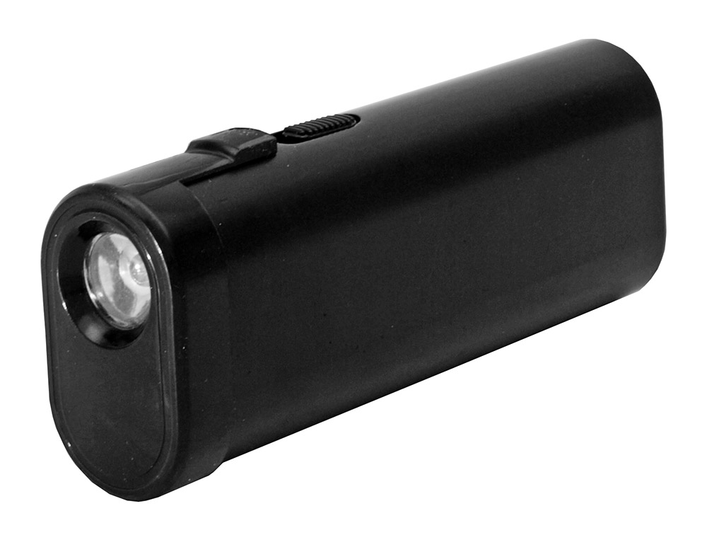 Power Bank Stun Gun Flashlight - Black