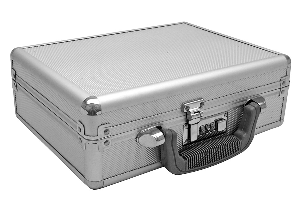 Ribbed Aluminum Gun Case w/ Combination Lock Silver