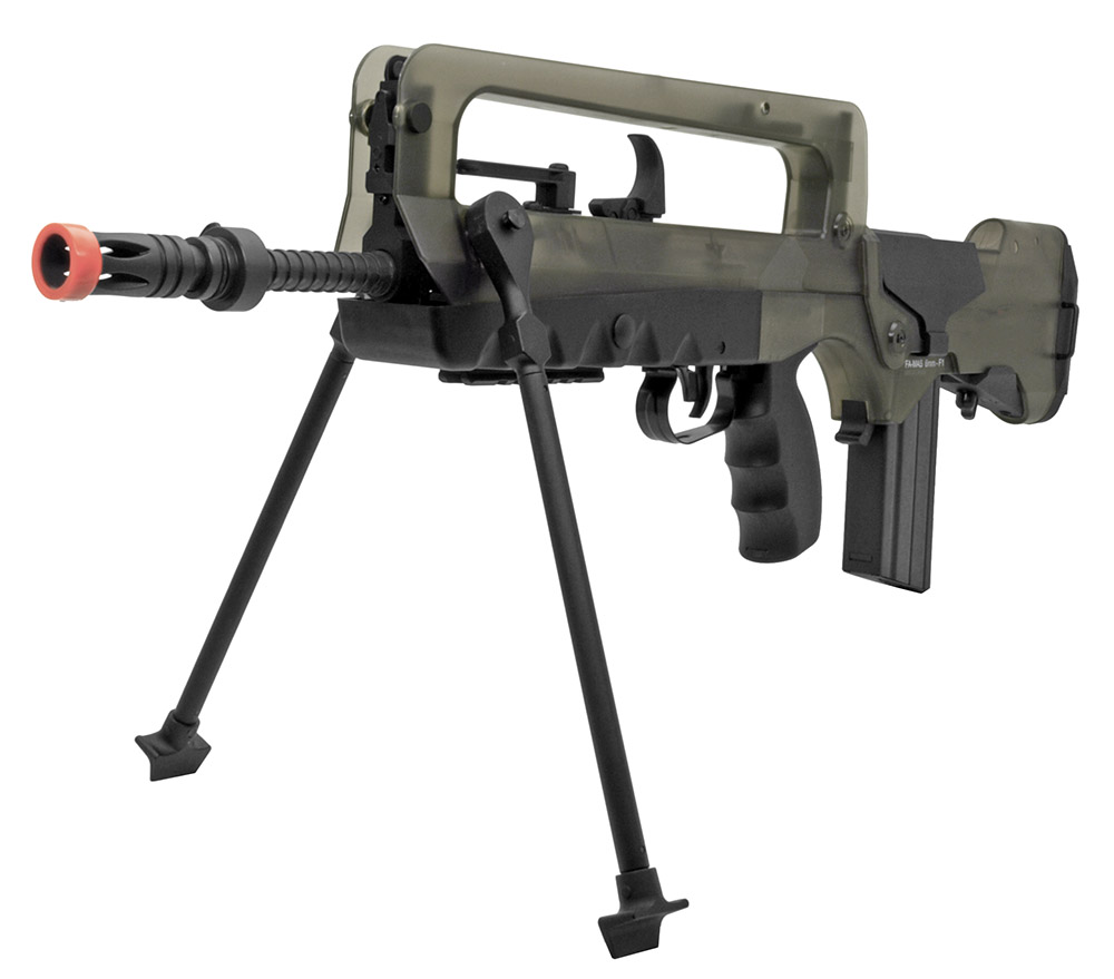 FAMAS F1 AEG Electric Airsoft Rifle Clear Smoke