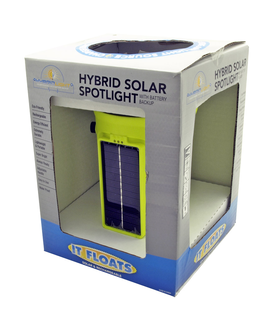 200 Lumen Hybrid SOLAR Power Waterproof Flashlight
