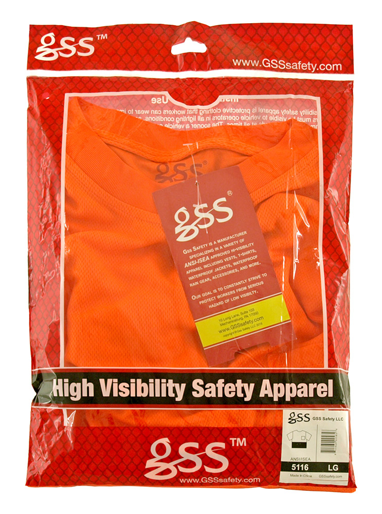 High Visibility ANSI Safety T-SHIRT with Black Bottom - Large