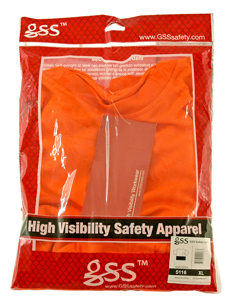 High Visibility ANSI Safety T-SHIRT with Black Bottom - Extra Large