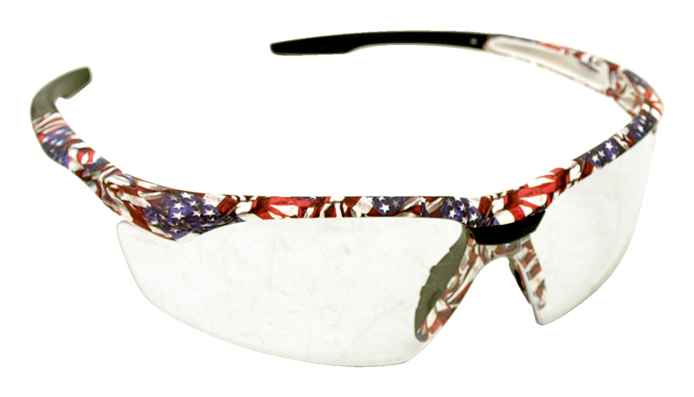 American Flag Safety GLASSES - Clear