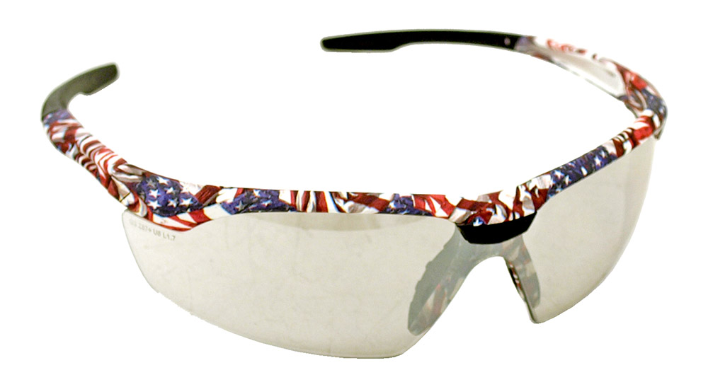 American Flag Safety GLASSES - Mirrored