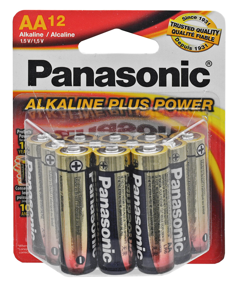 ''12-pc. Panasonic Alkaline ''''AA'''' BATTERIES''