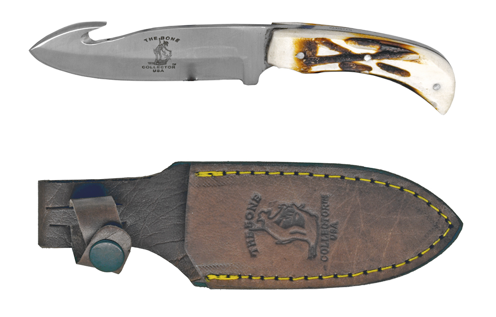 ''7-1/4'''' Bone Collector Knife With LEATHER Sheath''