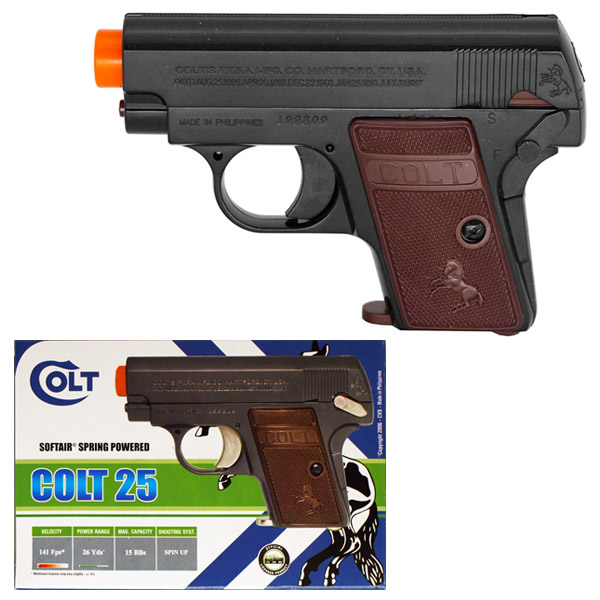 Colt 25 Spring Airsoft Pocket Hand Gun Black