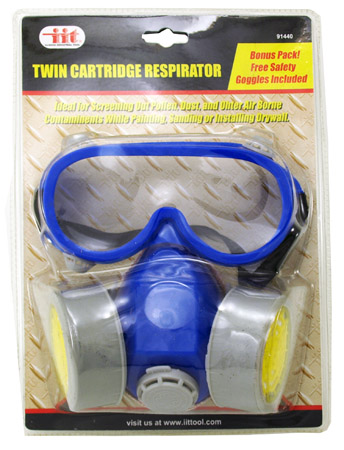 Twin Cartridge Respirator with GOGGLES