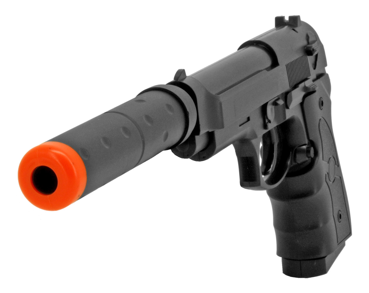 UKArms Airsoft Handgun with Silencer G52A Black