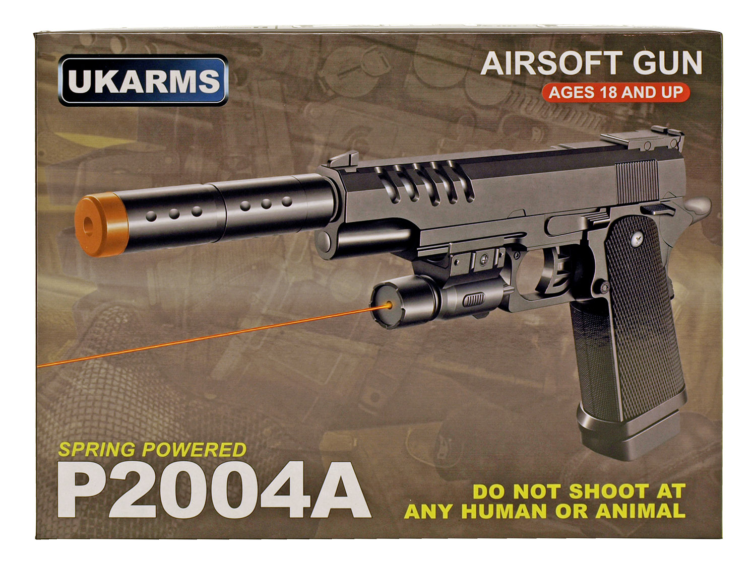 UKArms Airsoft Handgun P2004A Black