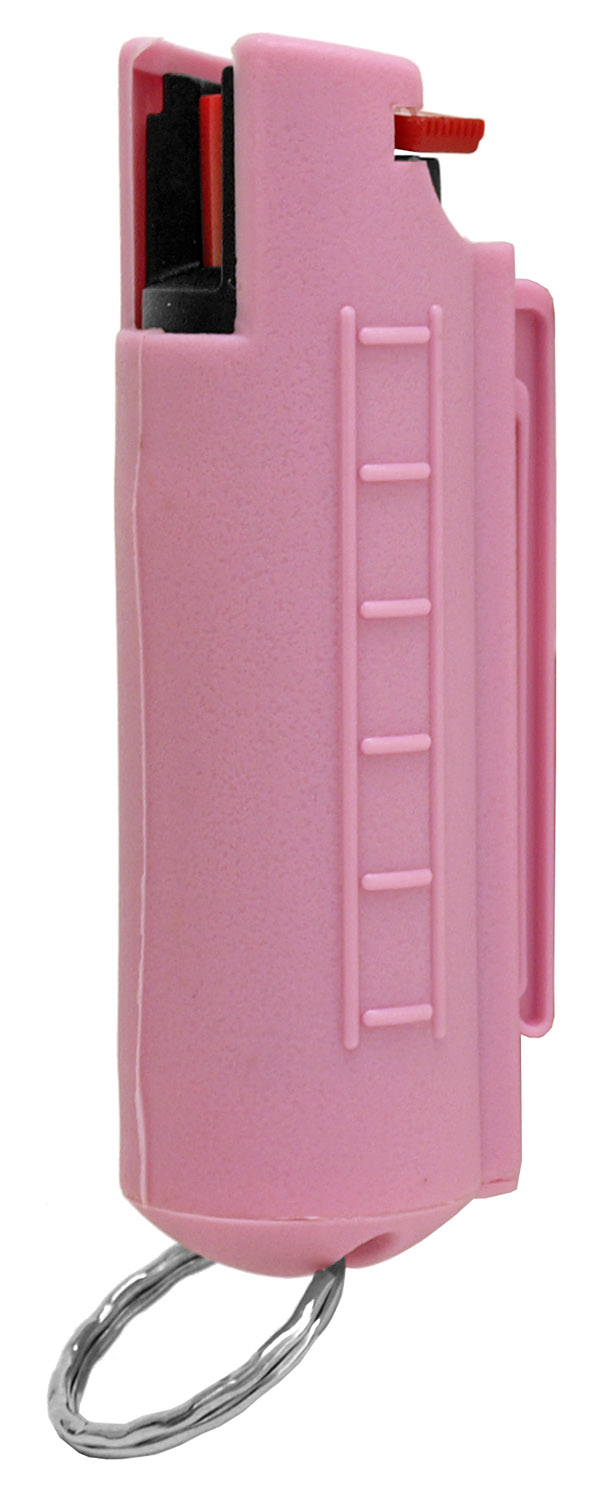 1/2 Ounce Survivor Hard Case Pepper Spray Keychain Pink