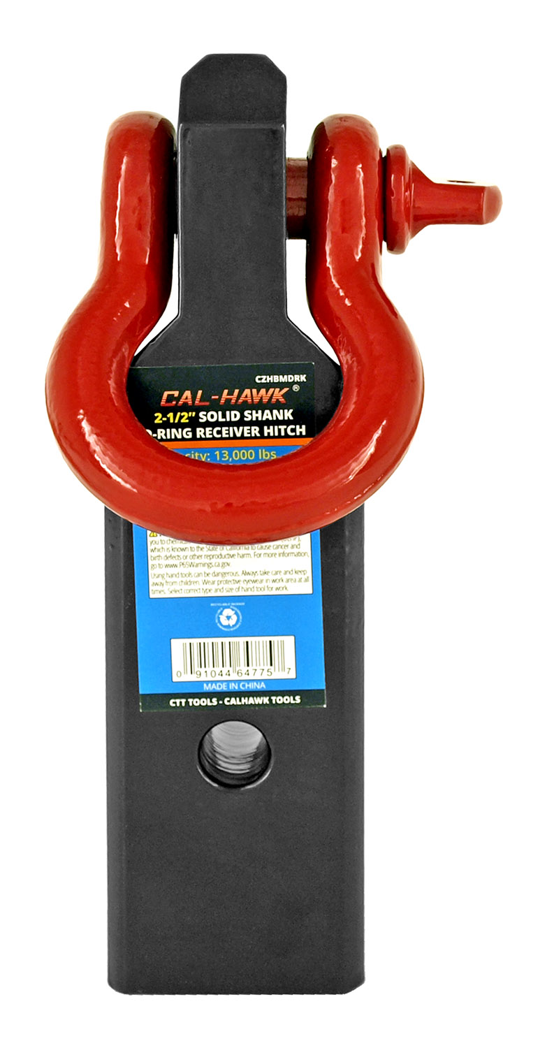 CalHawk 21/2" Solid Shank DRing Receiver Hitch