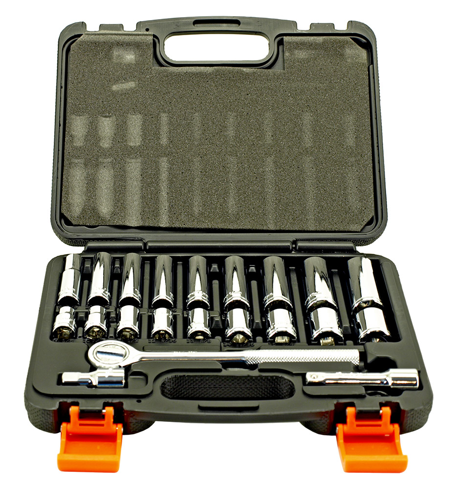 22 pc. 3/8" Drive Standard Deep Socket Set Metric