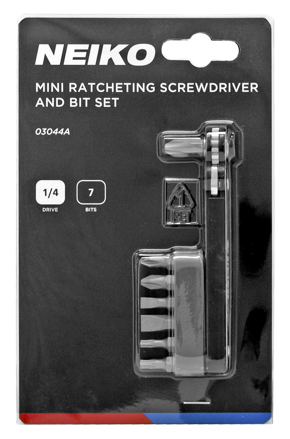 1/4" Ratchet Driver With 7-Piece Bit Set – Includes Phillips, Slotted, And Star Bits, Compact Screwdriver Tool 8 thumbnail image