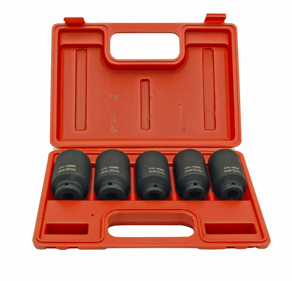 5-pc. 1/2" Dr. Deep Impact Socket Set - Metric