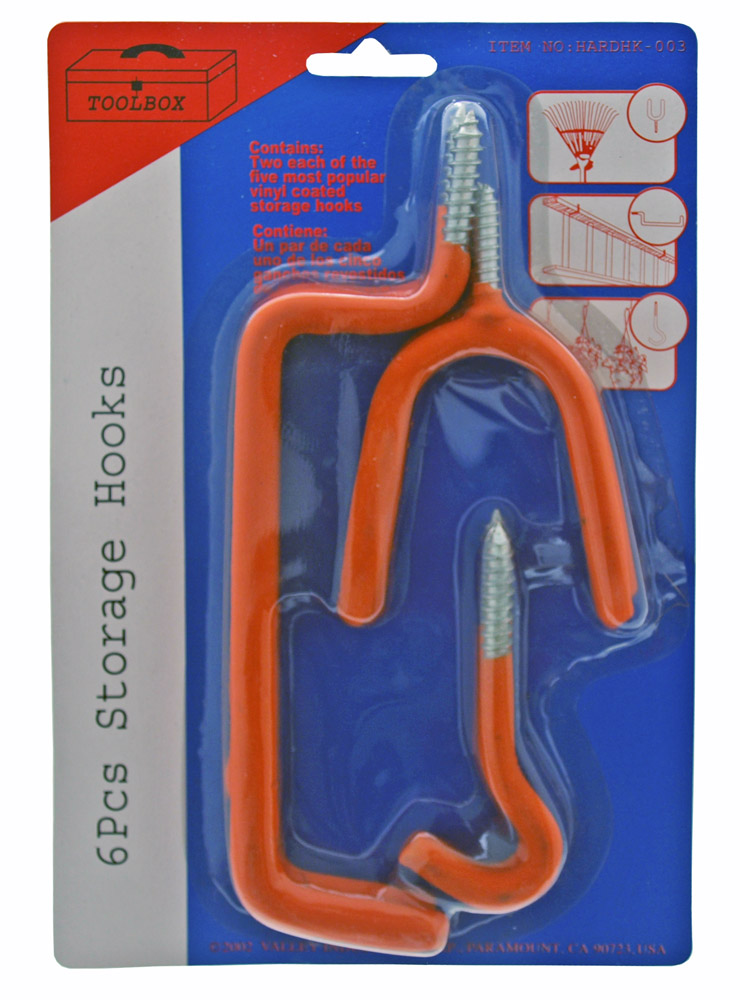 6pc. Storage Hook Set
