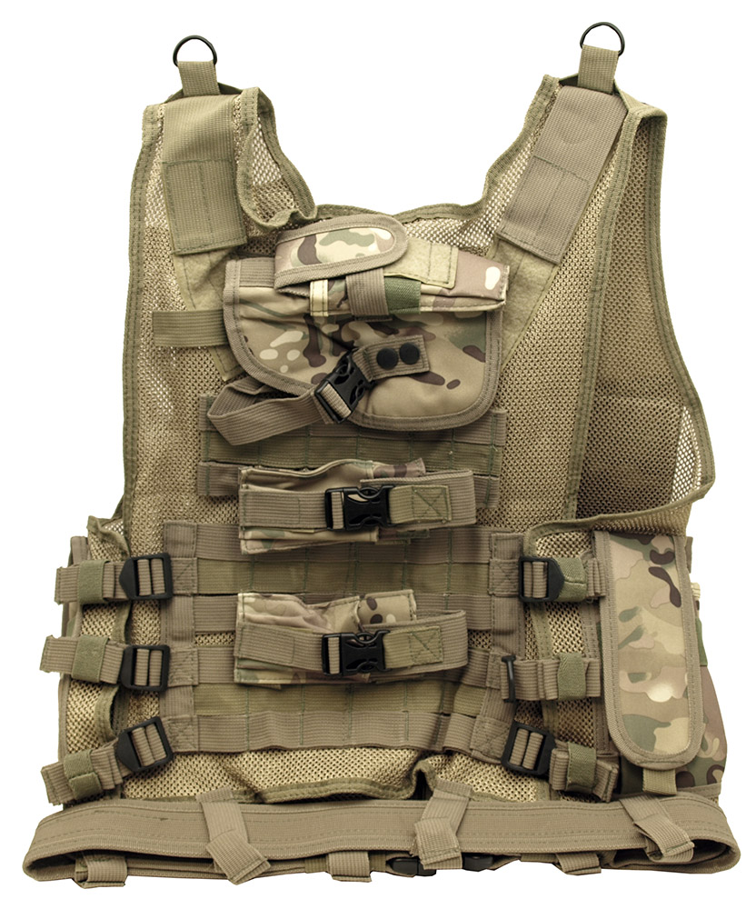 Mesh Tactical Vest Multicam Camo