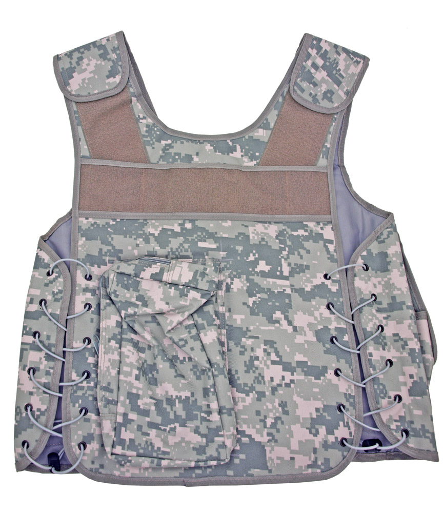 Adjustable Quilted Tactical Vest ACU Digital Camo