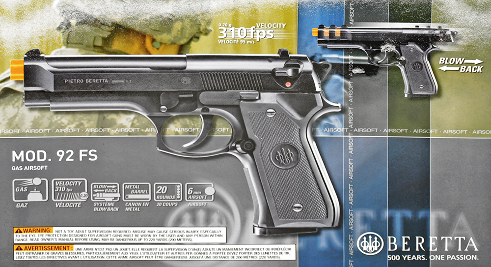 Beretta M92FS Green Gas Airsoft Pistol