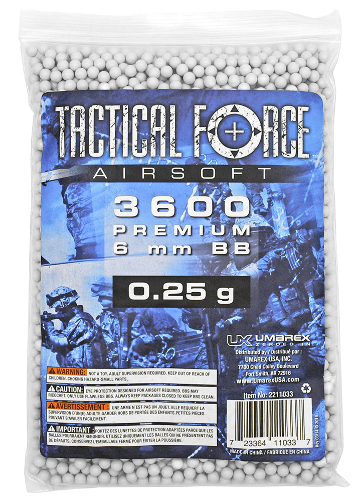 3,600pc. Tactical Force .25g Airsoft BB's