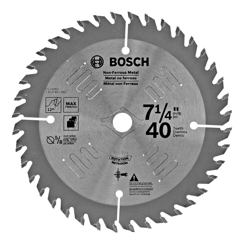 7.25" Bosch Circular Saw Blade with 40 Teeth