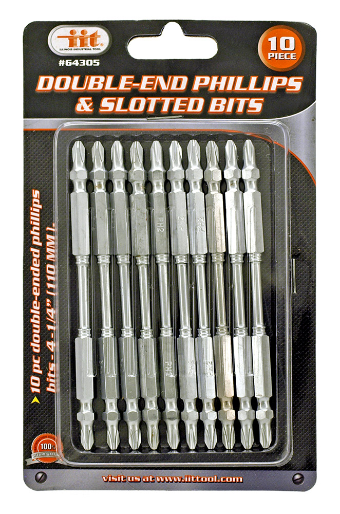 10 pc. Double Ended Phillips Bits