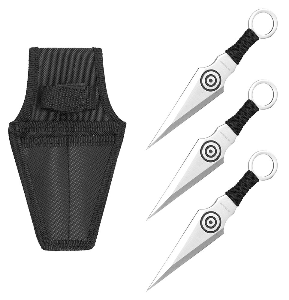 3pc. Target Throwing Knives Black