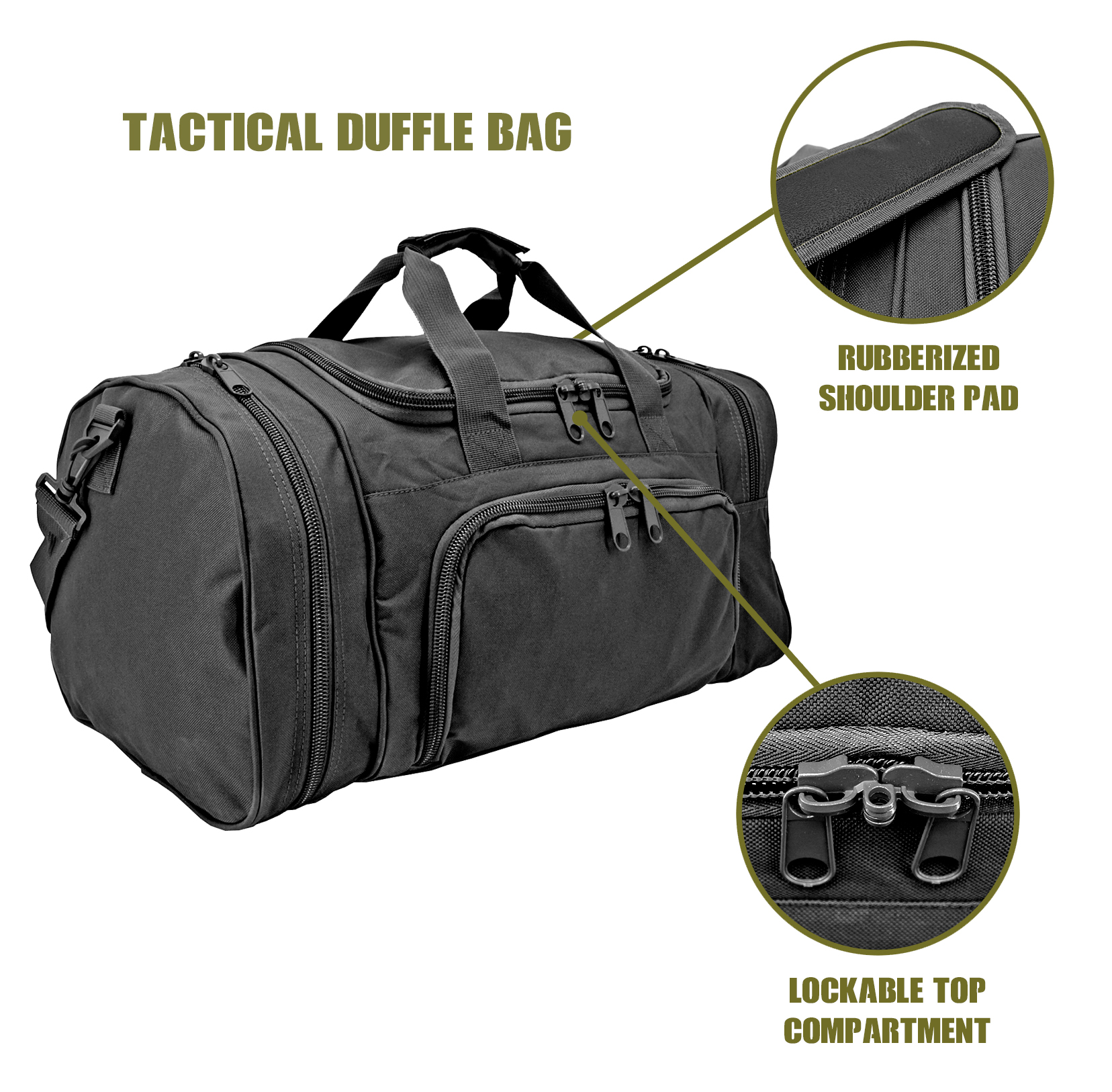 Tactical Duffle Bag Black
