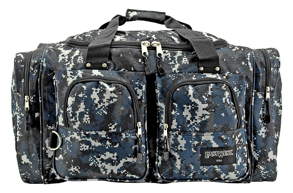Camping Duffle Bag Blue Digital Camo