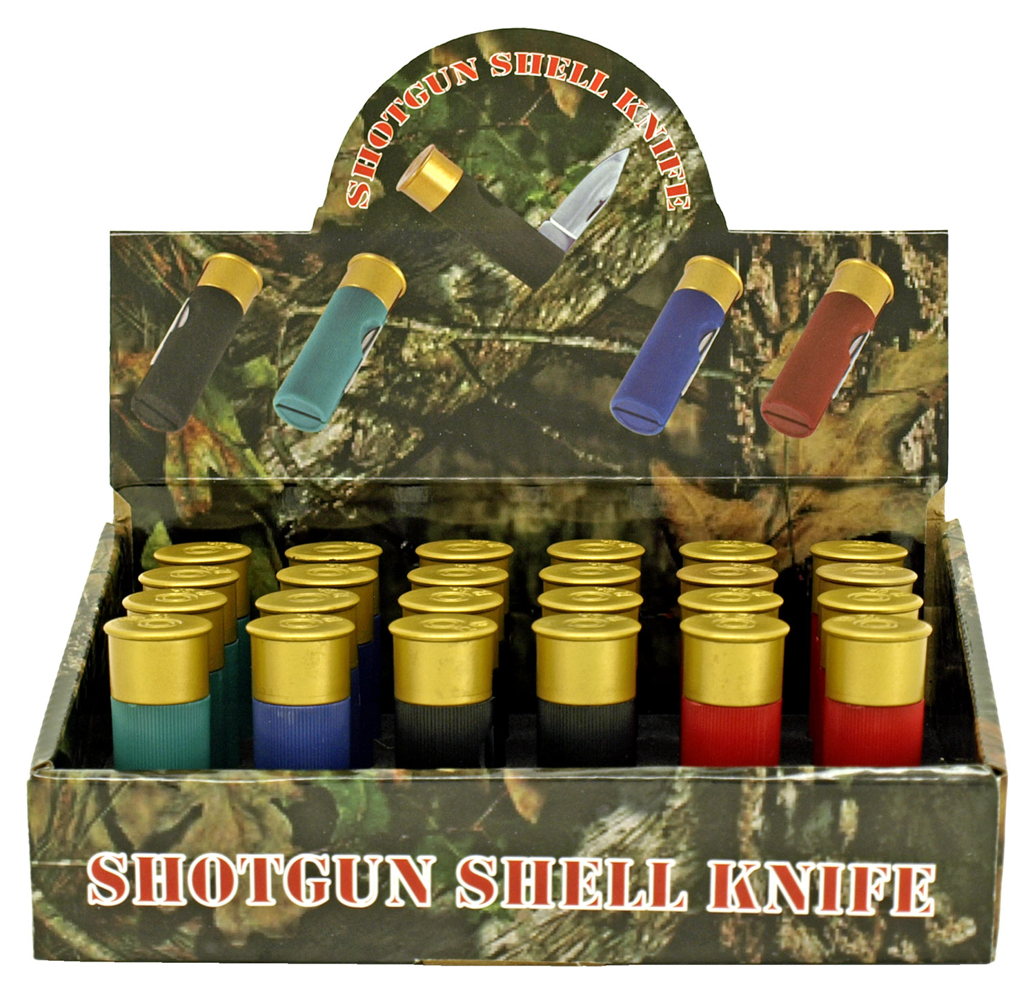 24 pc. Shotgun Shell Folding Knife Display Set