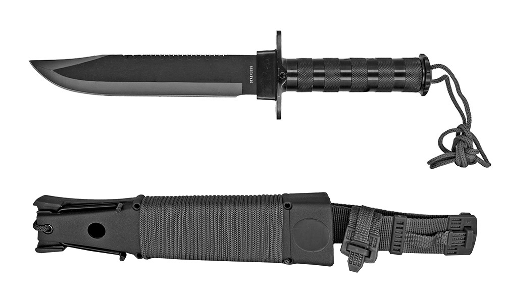 14" Deluxe Survival Knife w/Slingshot