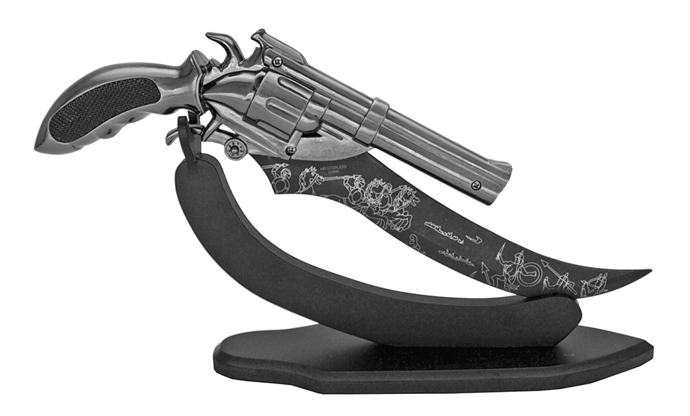 13" Decorative Gun Knife with Stand