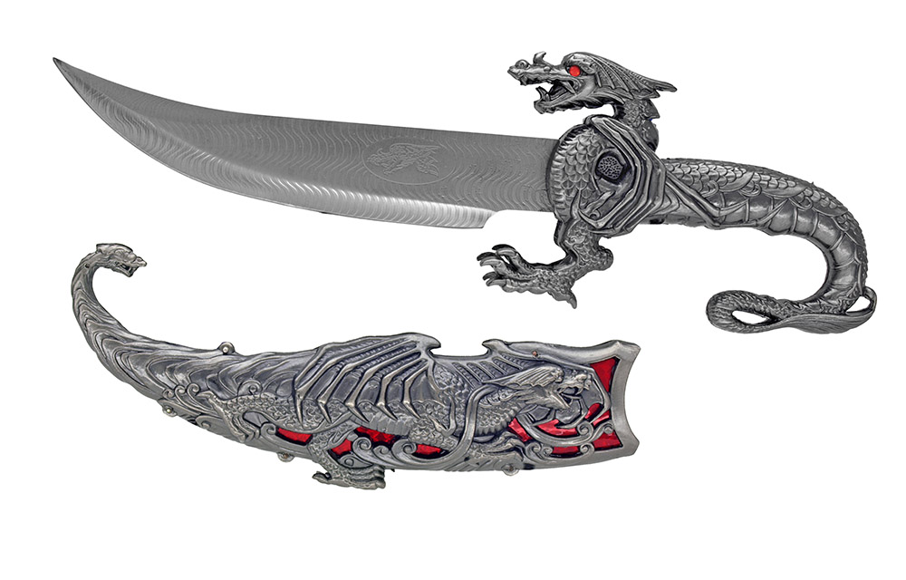 ''16'''' Decorative DRAGON Knife - Red.