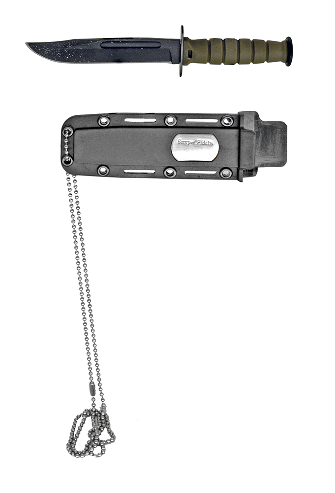 6" Necklace Tactical Knife Green