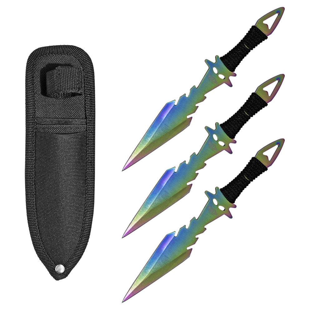 3-pc. Dagger Point Throwing Knives - Titanium