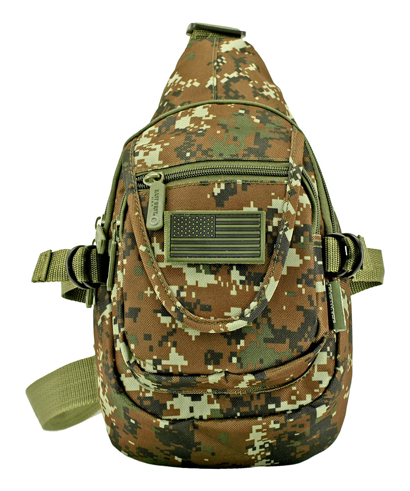 Military Sling Bag Green Digital Camo
