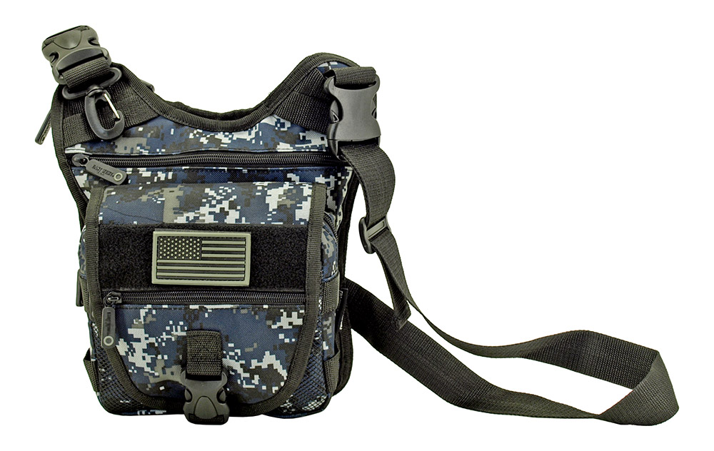 Tactical Sling Range Bag Blue Digital Camo