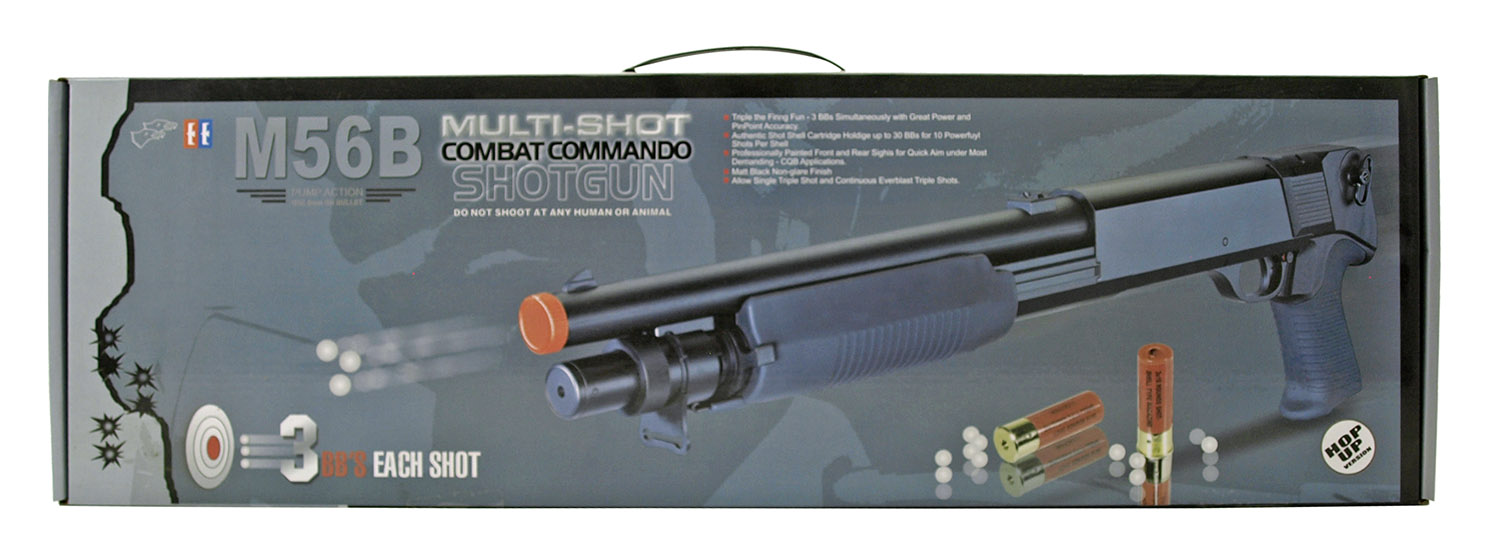 Double Eagle M56 M3 MultiShot Airsoft Pistol Grip Shotgun M56B Gun Black