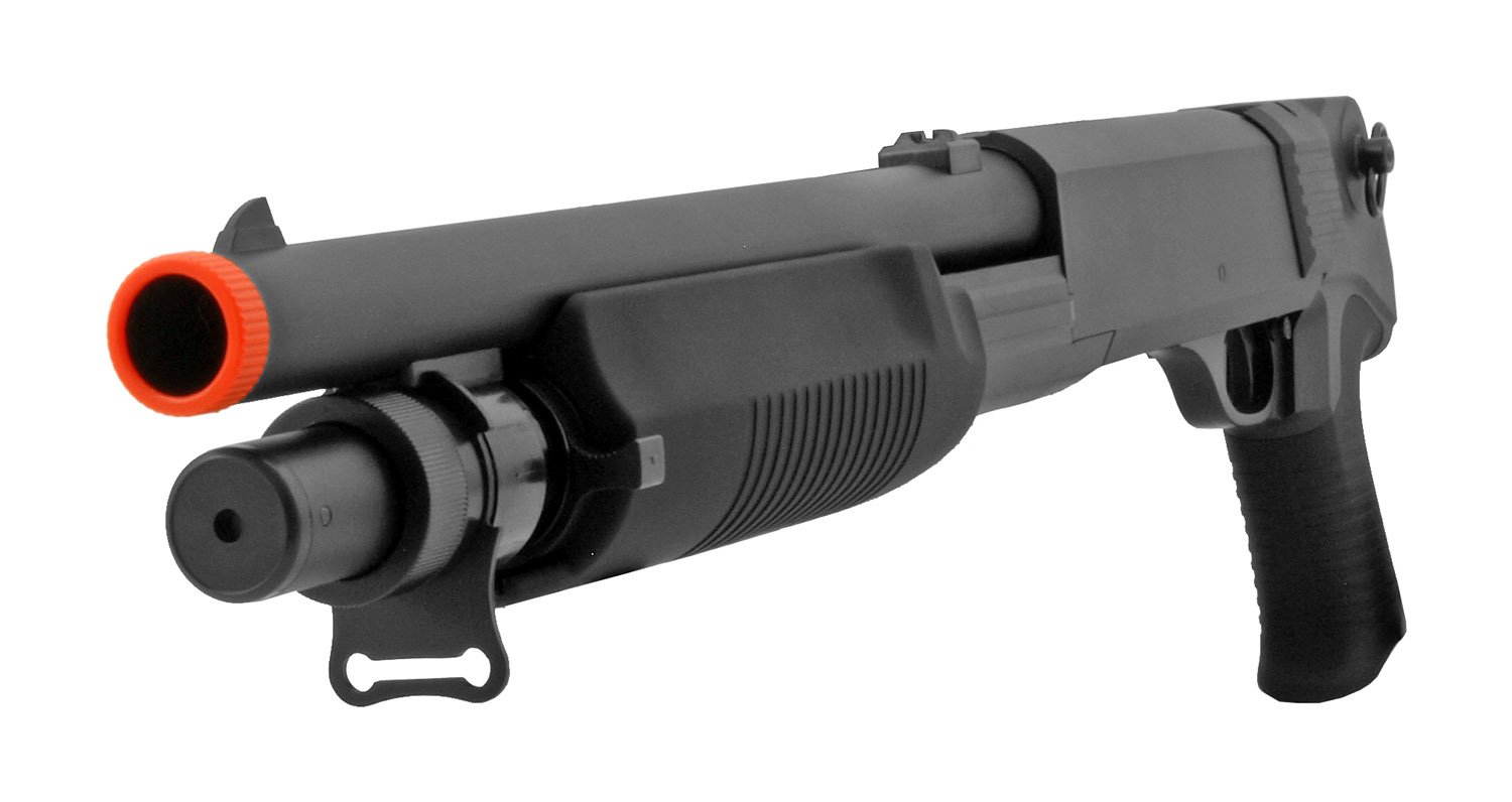 Double Eagle M56 M3 MultiShot Airsoft Pistol Grip Shotgun M56B Gun Black