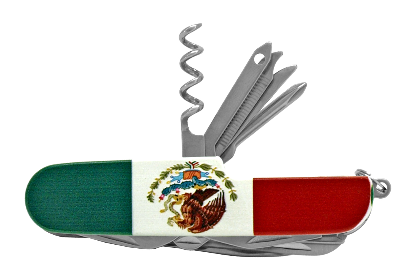 3.5" Utility Swiss Army Style Folding Pocket Knife Mexican Flag