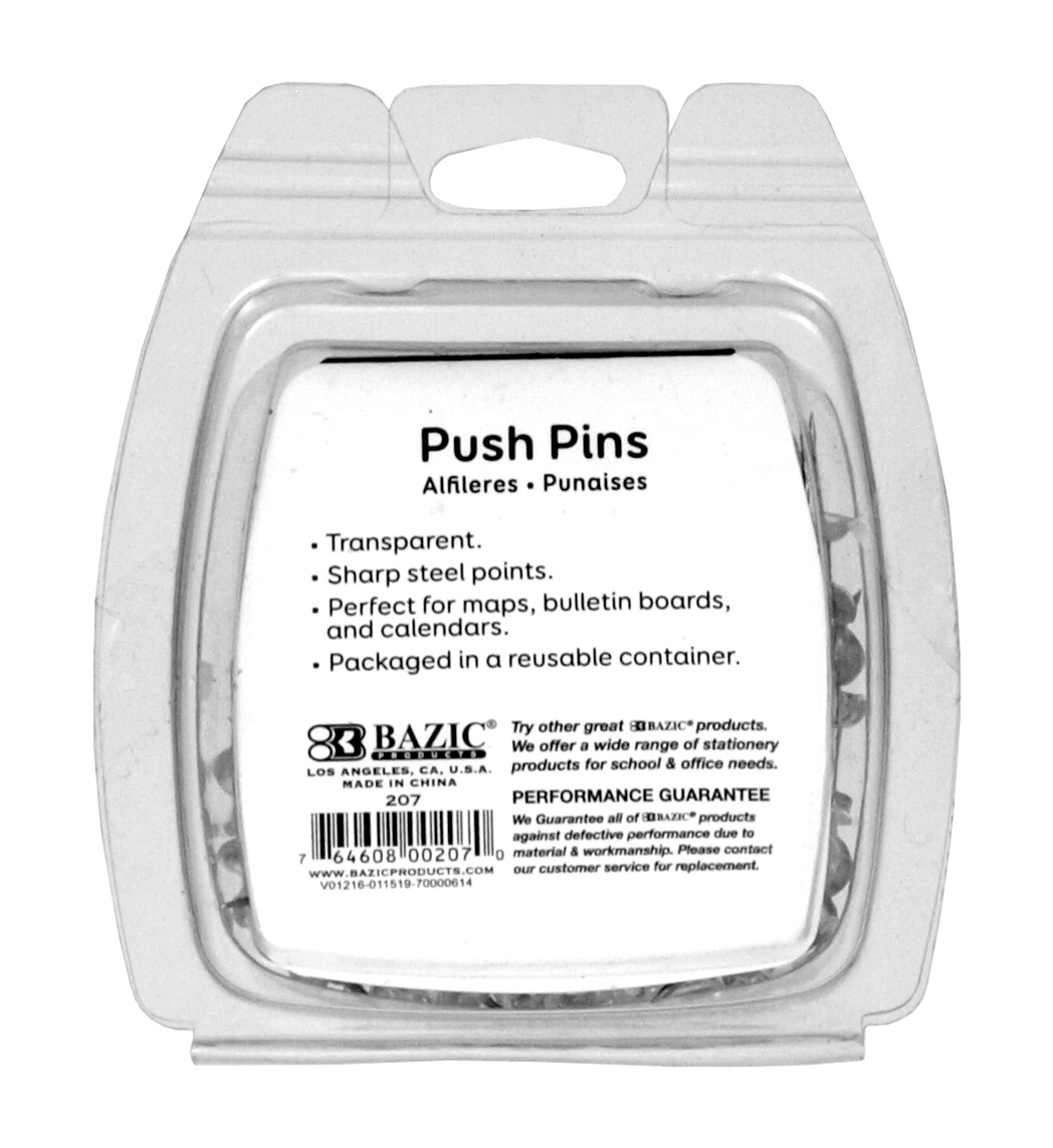 100 ct. Clear Thumbtack Push Pins