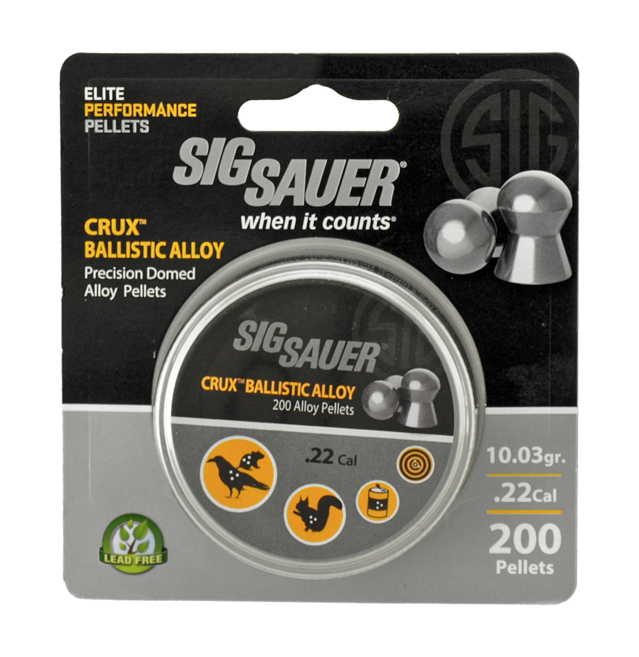 200 ct. Crux Ballistic Alloy .22 Cal. Pellets SIG SAUER
