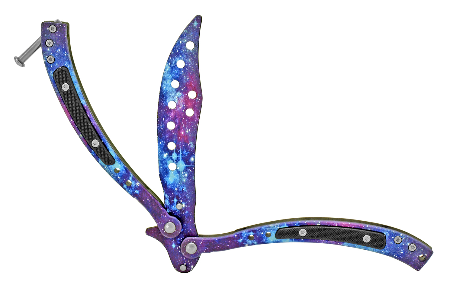 5.5" Practice Butterfly Knife Night Sky